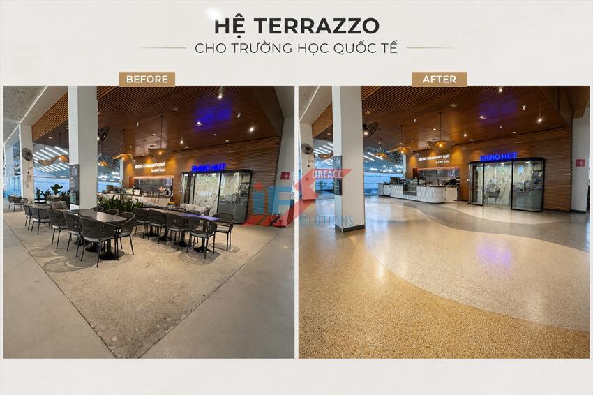 HỆ SÀN TERRAZZO CHO DỰ ÁN TRƯỜNG HỌC QUỐC TẾ